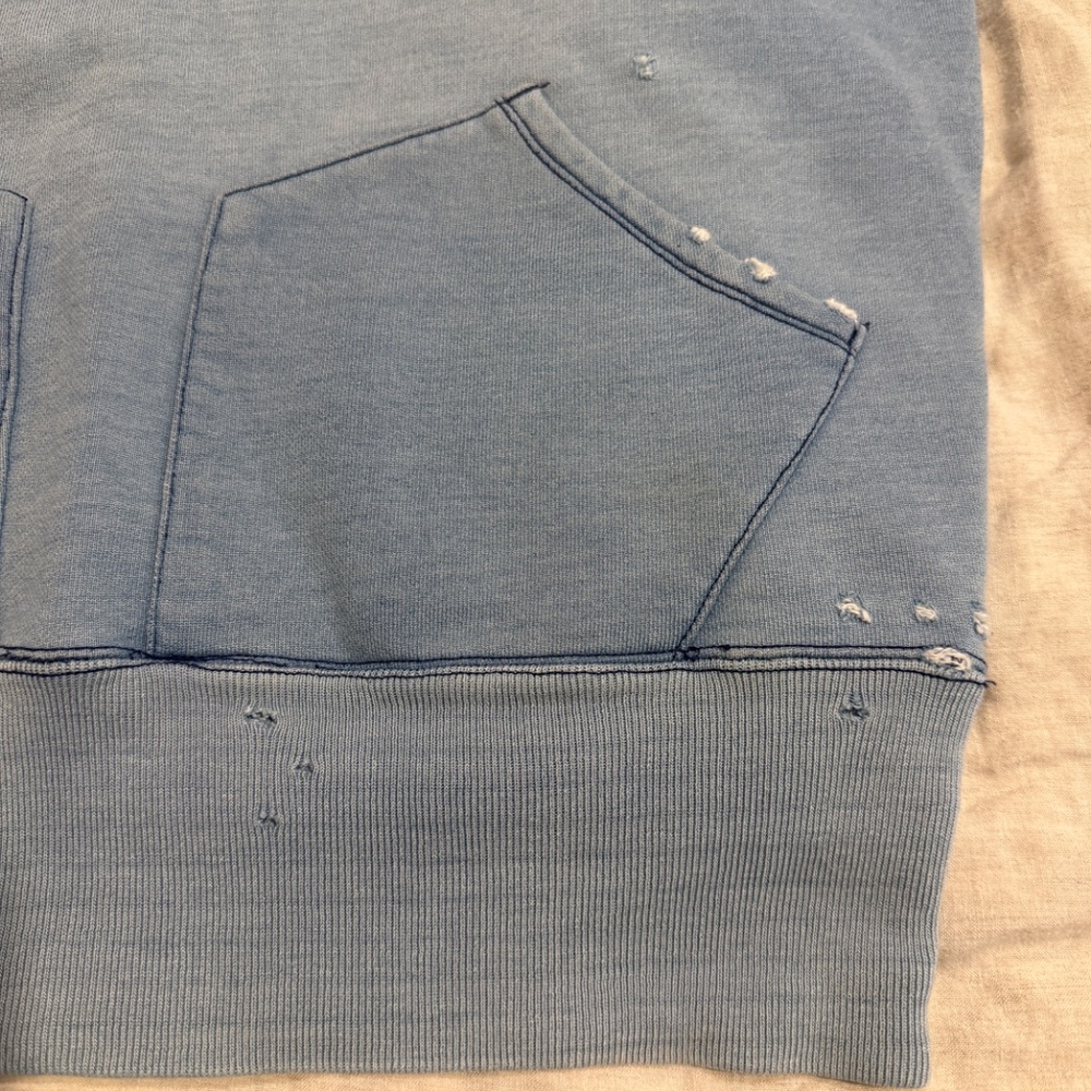 RRL Sweatshirt (*one of a kind*); Faded Indigo Blue; Medium - Picture 7 of 16